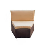 4 Piece Patio Conversation Semi Circle Sofa Set- • 4 Armless Chairs
 • 2 End Tables
 • 1 Coffee Table