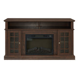 TV Media Stand Modern Entertainment Console  with fireplace Insert