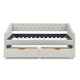 Twin Size Daybed with Drawers Upholstered