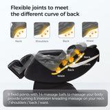 Zero G Black Massage Chair Recliner with Zero Gravity Airbag Massage Bluetooth Speaker Foot Roller