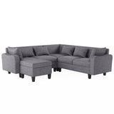 Modern Sectional Sofa with coffee table ottoman