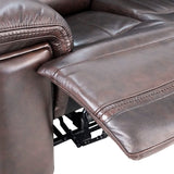 Top Grain Leather Power Reclining Sofa with Adjustable Headrest