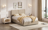 Queen Upholstered Platform Bed with Lifting Storage
