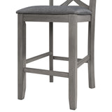 Farmhouse 3 Piece Round Counter Height Kitchen Dining Table Set