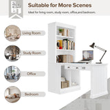 83" Tall Bookshelf with Writing Desk