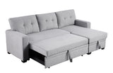 Upholstered Pull out Sectional Sofa with Chaise