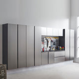 Star Series Wood Utility Storage Garage Cabinet in Metallic Gray