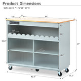 Kitchen Island with Drop Leaf
