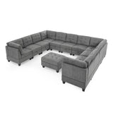 Grey U shape Modular Sectional Sofa
