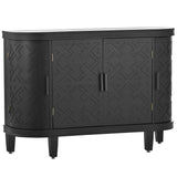 Cabinet with Antique Pattern Doors for Hallway, Entryway, Living Room, Bedroom
