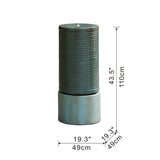 Antique Green Tall Large Round Green Ribbed Tower Water Fountain, Verge Bronze, Cement Outdoor Bird Feeder / Bath Fountain