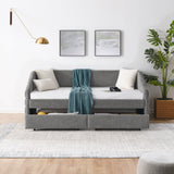 Twin Size Daybed with Two Drawer Trundle