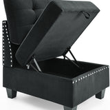 Black L shape Modular Sectional Sofa