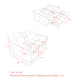 Pull-Out Sleeper Sofa Bed Double Seat Recliner Sofa Bed