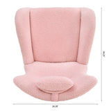 Rocking Chair - with rubber leg and cashmere fabric, suitable for living room and bedroom
