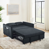 Convertible Sofa Bed, 3-in-1 Versatile Velvet Double Sofa