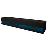 Wall Mounted Floating 80" TV Stand with 20 Color LEDs