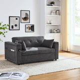 Pull-Out Sleeper Sofa Bed Double Seat Recliner Sofa Bed