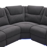 Home Theater Seating Modern Manual Recliner Sofa Chairs with Storage Box
