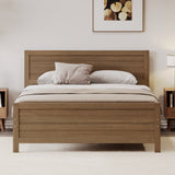 Wood Platform Bed Frame with Headboard
