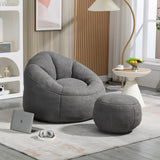 Bean Bag Sofa Chair With Footrest