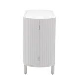 U-Style Curved Design Light Luxury Sideboard with Adjustable Shelves