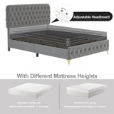 Queen Platform Bed Frame With pneumatic hydraulic Lift function