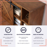 TV Stand Console for TVs up to 95 inches, No Assembly Required, Aged Whiskey Finish