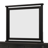 Rustic Farmhouse Style 6 Pieces Bedroom Sets Blackwash Queen Bed with 2 Drawers, Nightstand*2, Chest, Dresser and Mirror, Coffee