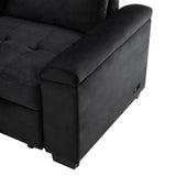 Black Sleeper Sectional Sofa