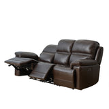 Top Grain Leather Power Reclining Sofa with Adjustable Headrest