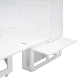 Queen Size Murphy Bed with Bookcase