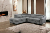 Wrenley Gray Chenille Sectional Sofa with Sleeper & Storage