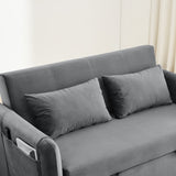 Sofa Bed, 3-in-1 Versatile Velvet with Adjustable Backrest
