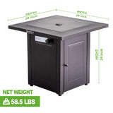 28in Propane Fire Pit Table