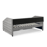 Full Size Daybed with Two Drawers Trundle Upholstered Sofa Bed
