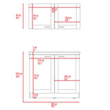 Cambridge 2-piece Rectangle Cabinet Set Black