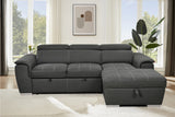 Sectional Sofa with Storage Chaise Bed