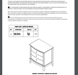 Nightstand Gray Finish Birch Veneer Nickel Hardware