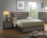 Contemporary 1pc Nightstand Two Tone Antique Gray