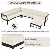 multi-person outdoor sofa set, suitable for gardens, backyards, and balconies.