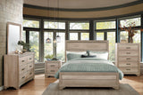 Queen Contemporary Bed frame Natural Finish