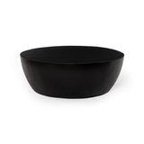 Contemporary solid wood round coffee table