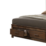 Oak Queen Bed with Storage