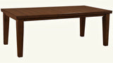 Contemporary 6pc Dining Set 18" Extendable Leaf Table Leather Look