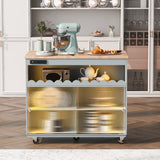 Kitchen Island with Drop Leaf