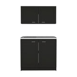 Cambridge 2-piece Rectangle Cabinet Set Black