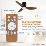 Simple Deluxe 40-inch Ceiling Fan with LED Light and Remote Control, 6-Speed Modes, 2 Rotating Modes , Timer