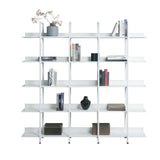 5 Tier Bookcase Home Office Open Bookshelf, Vintage Industrial Style
