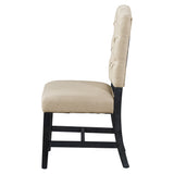 Furniture Retro Style Dining Table Set with Extendable Table and 4 Upholstered Chairs